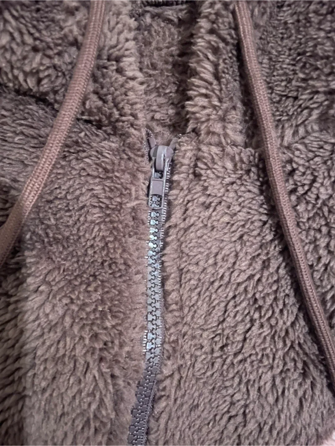 Brown Fuzzy Zip-Up Hoodie image indicator(2)