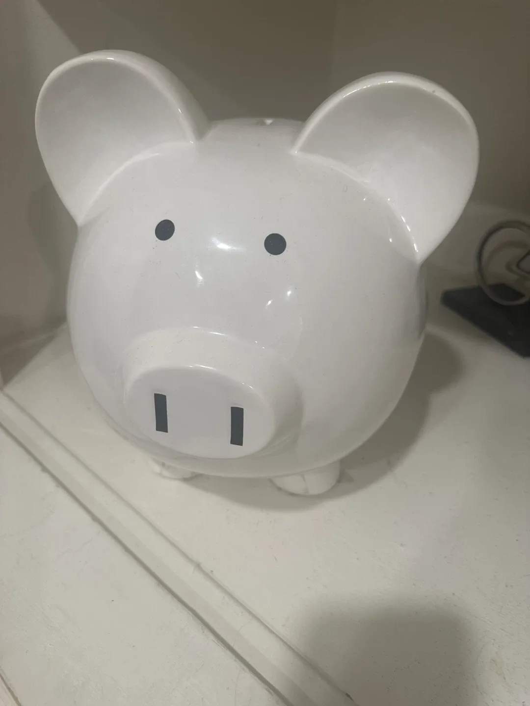 White Ceramic Piggy Bank