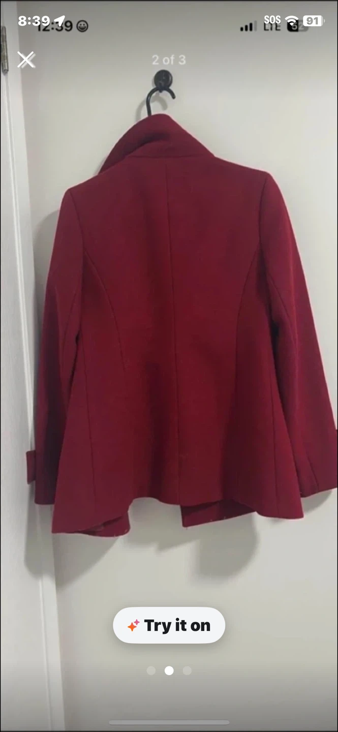 Aritzia T. Babaton Wool & Cashmere Coat - Small - photo 2