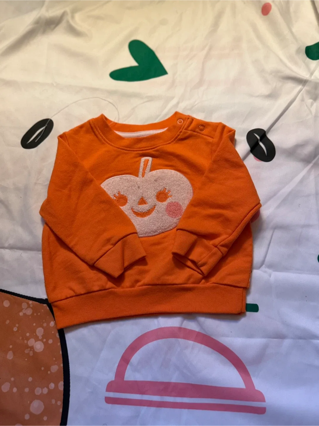 Orange Pumpkin Baby Pullover