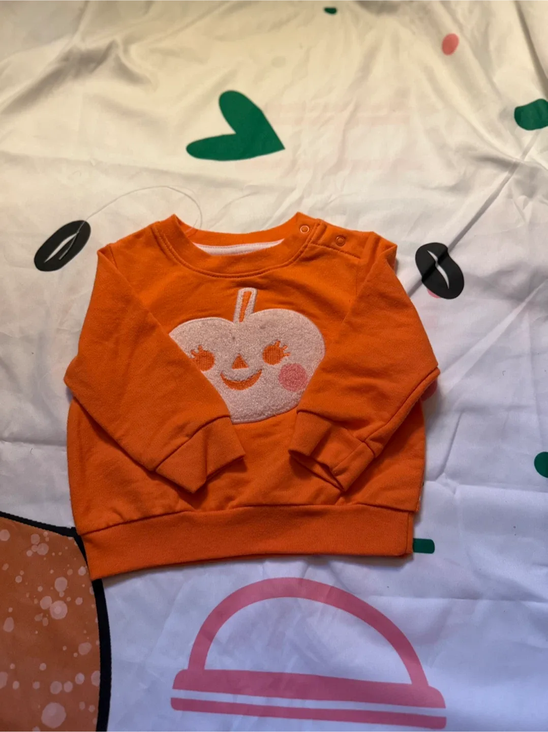 Orange Pumpkin Baby Pullover image indicator(2)
