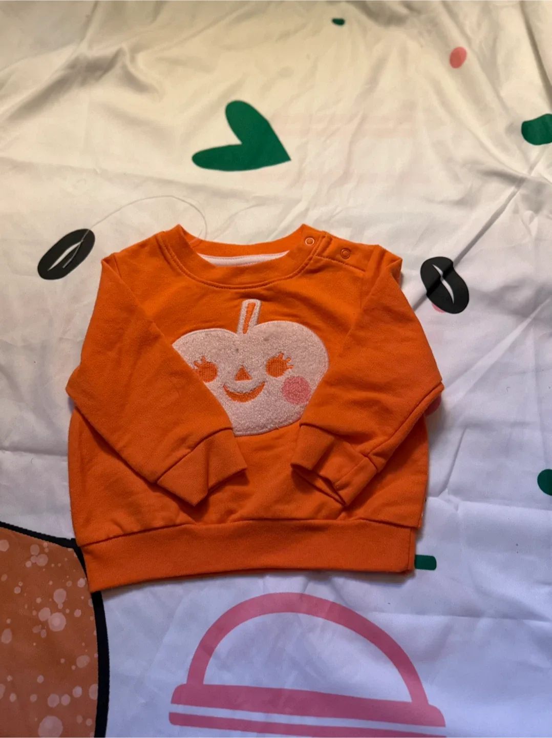 Orange Pumpkin Baby Pullover image indicator(3)