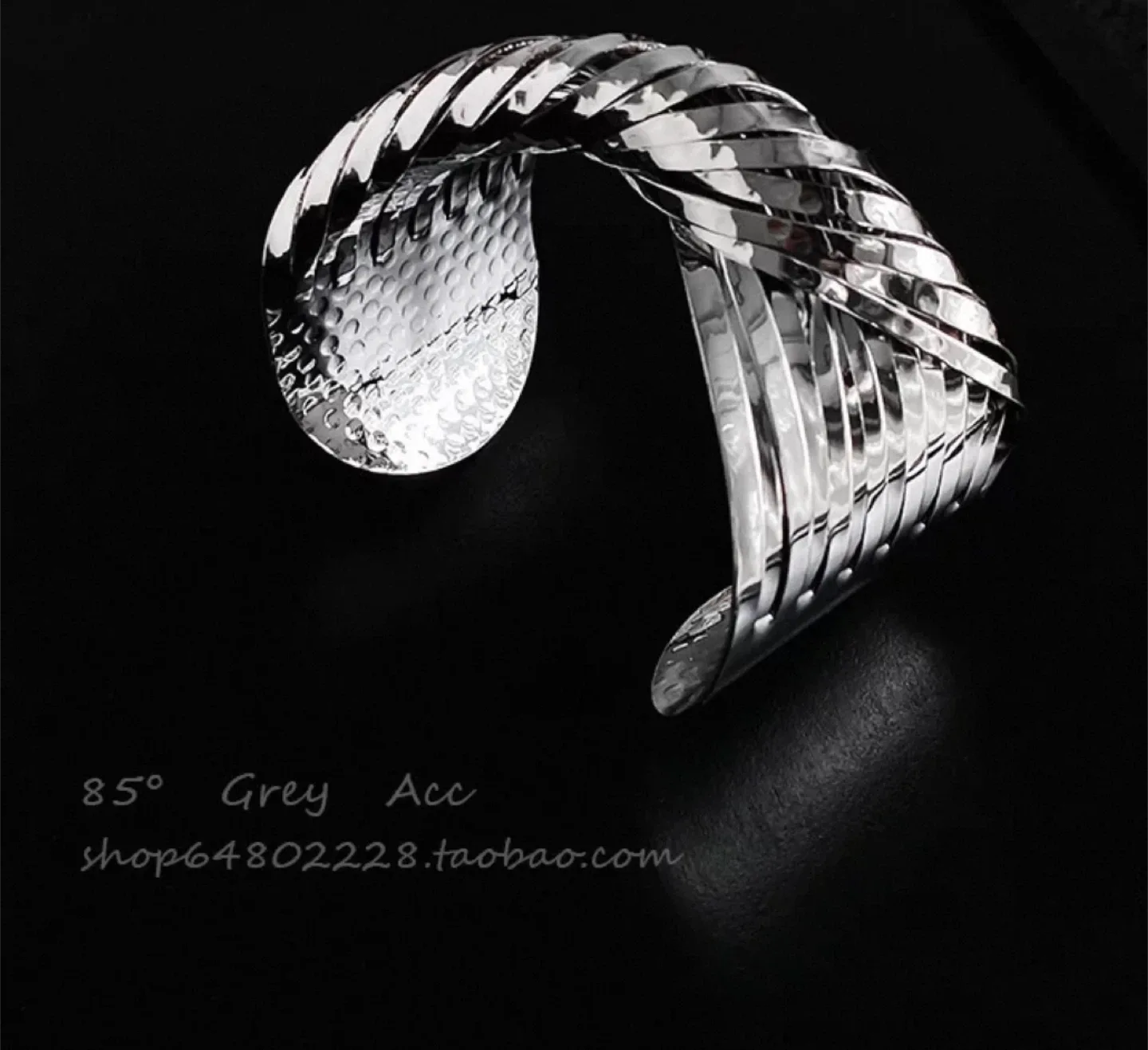 Silver Ribbon Bracelet, adjustable image indicator(3)