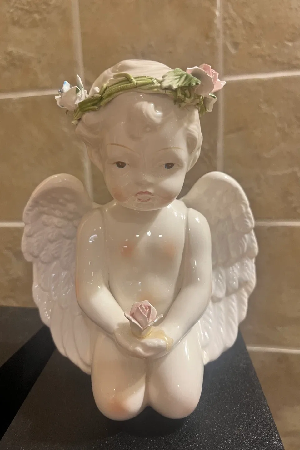 Angel Figurine with Flower Crown