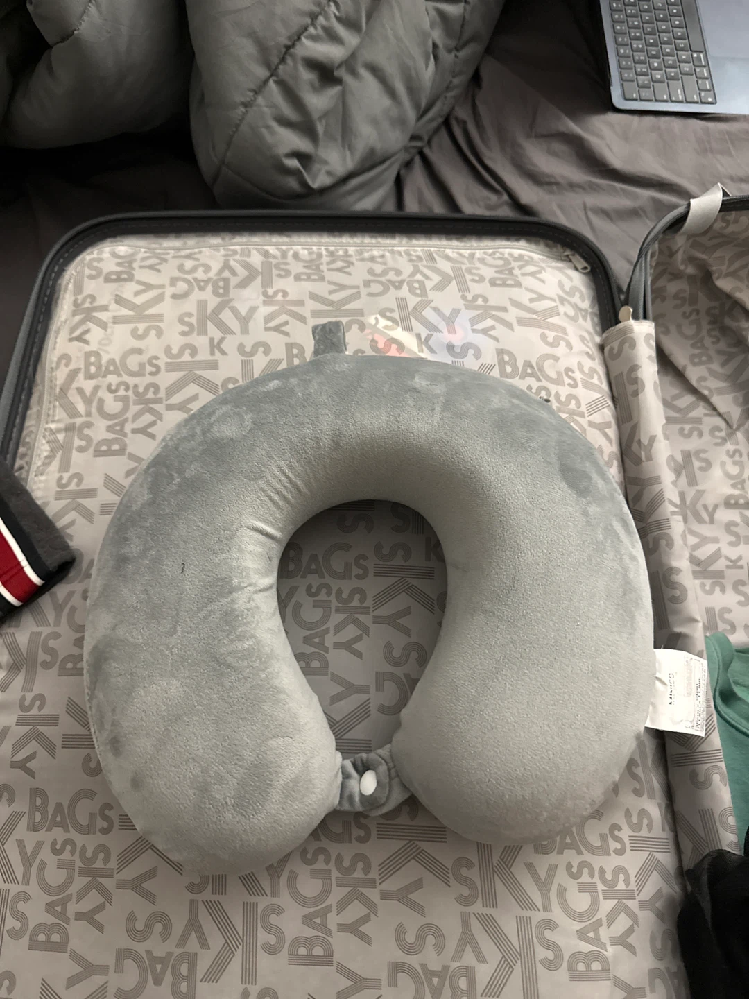 Grey Neck Pillow