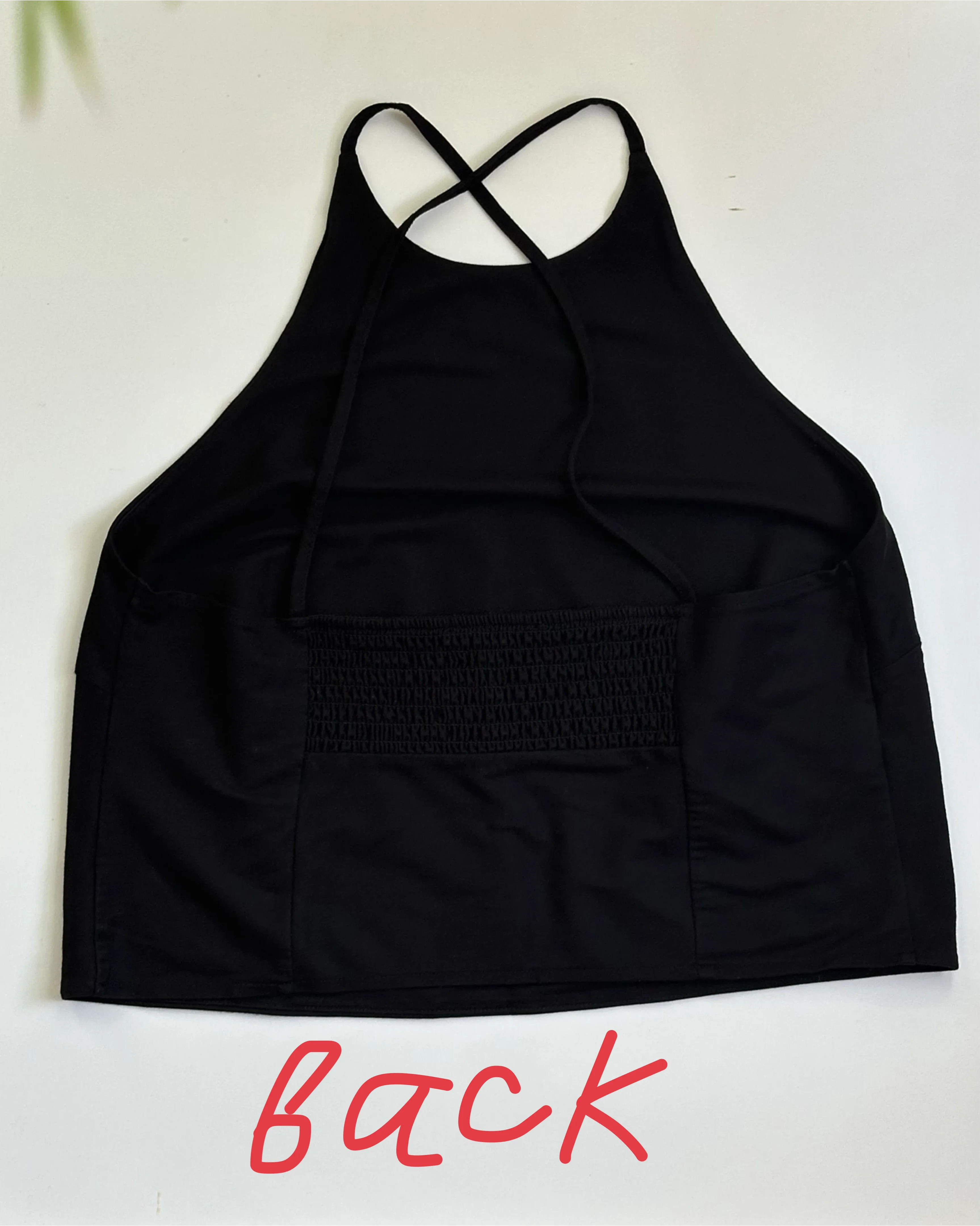 Mango black viscose Halter Top - Size L image indicator(2)