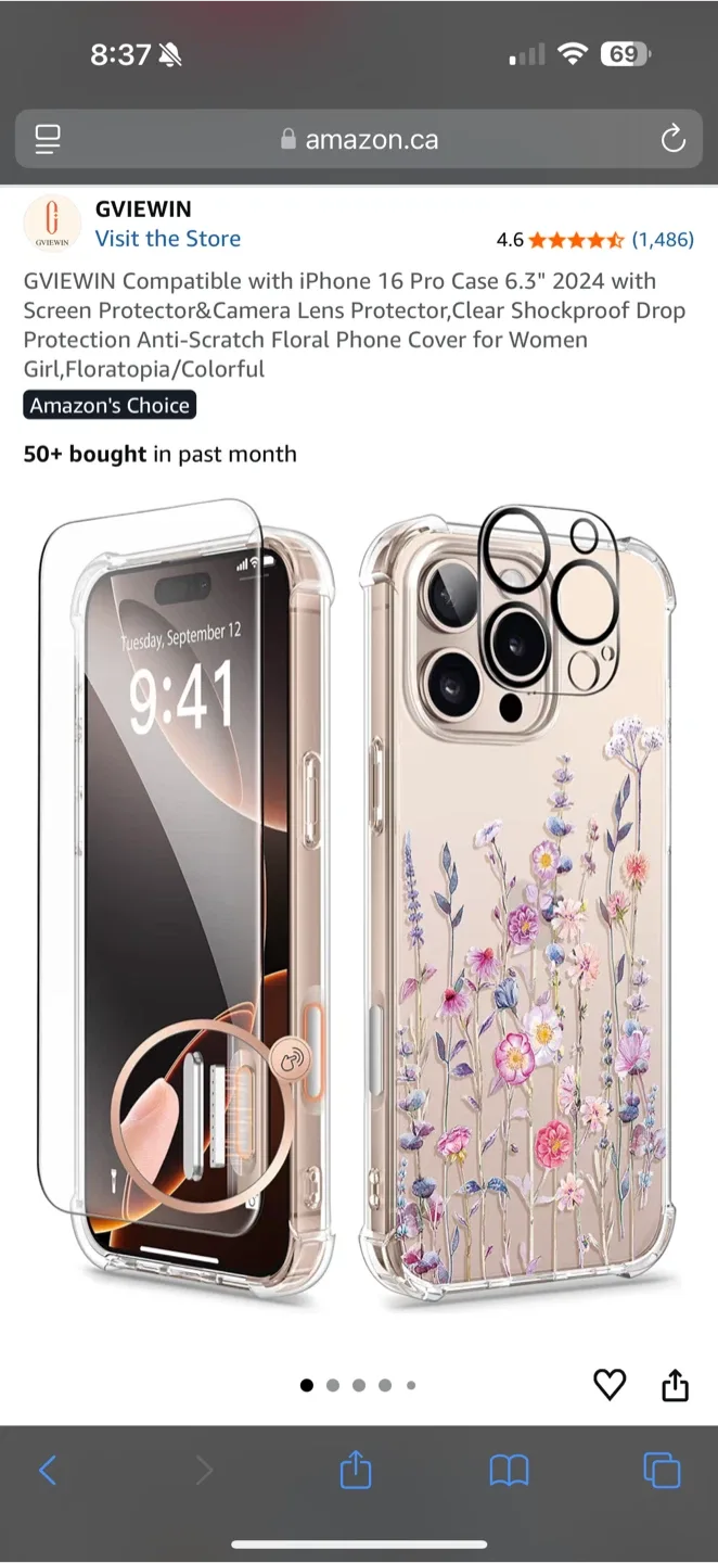 16 Pro Case Floral