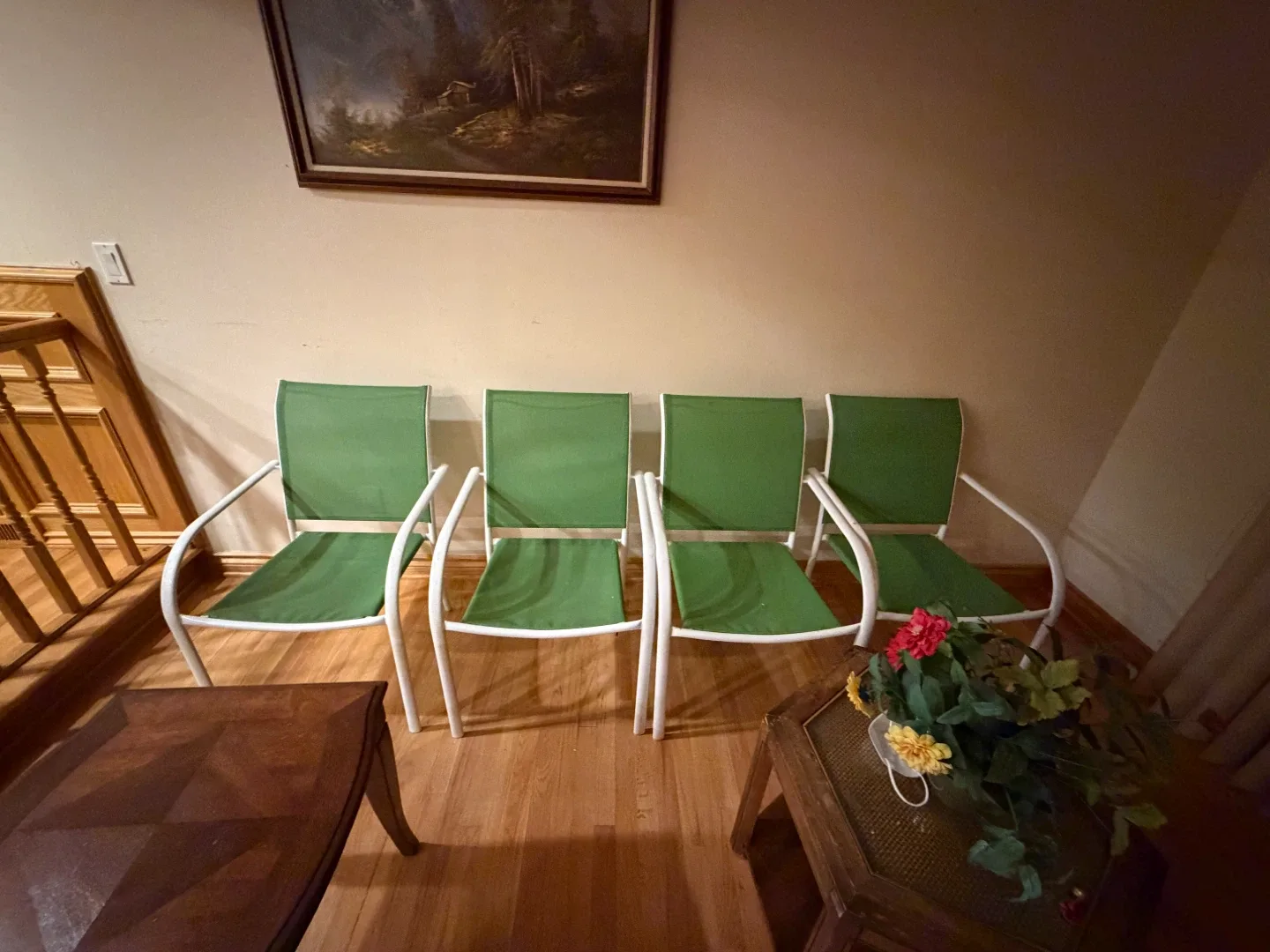 Set of 4 Green Patio Chairs image indicator(3)