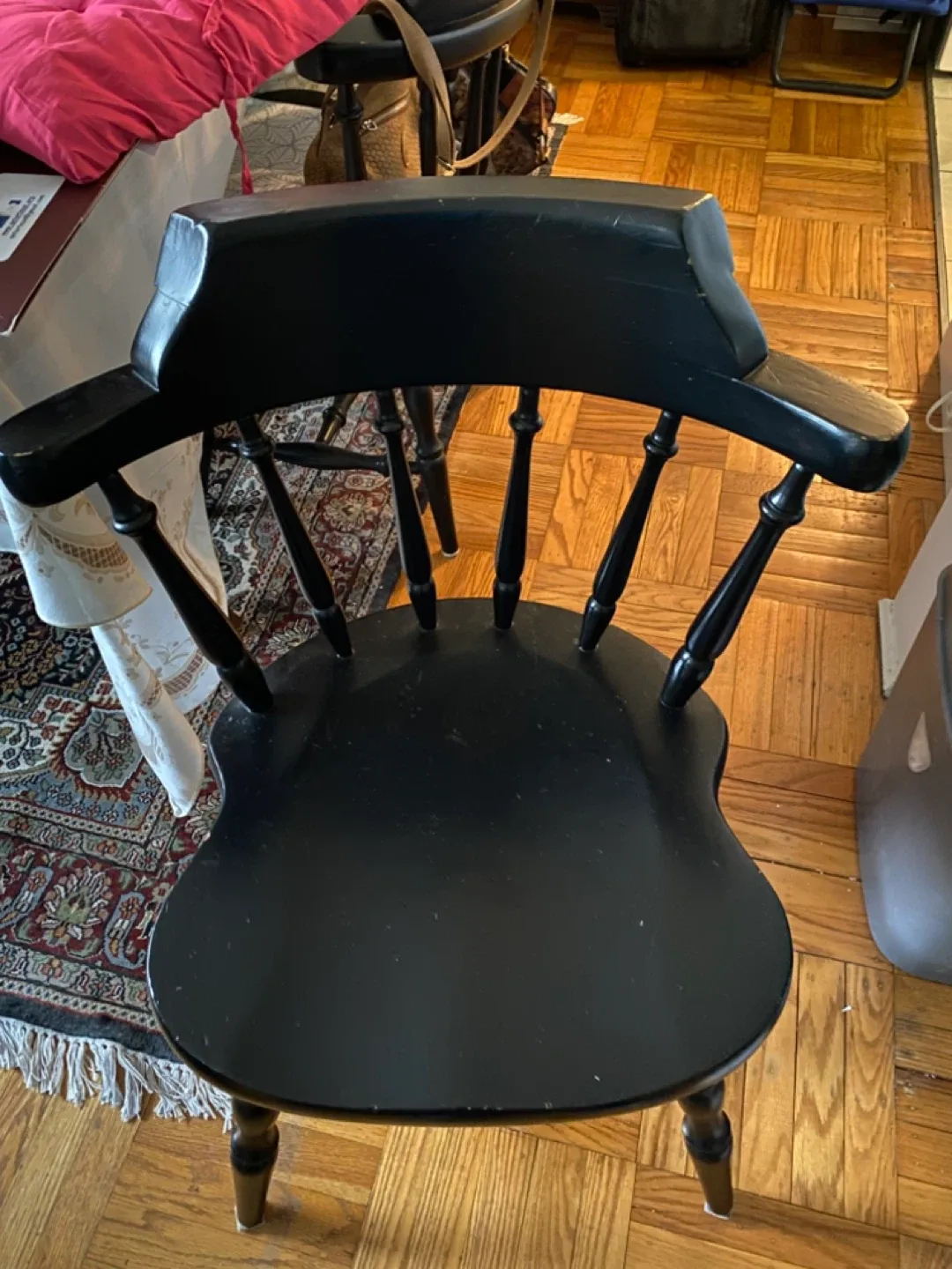 Black Round IKEA Dining Table & Chairs Set image indicator(2)