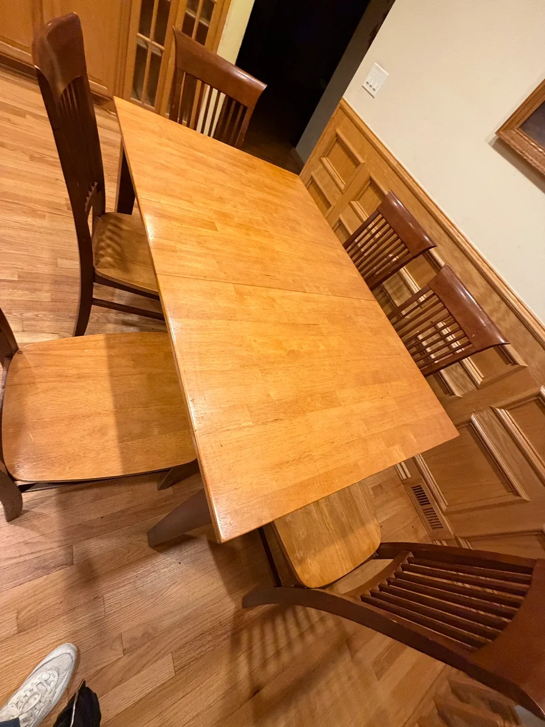 Wooden Dining Table with Chairs