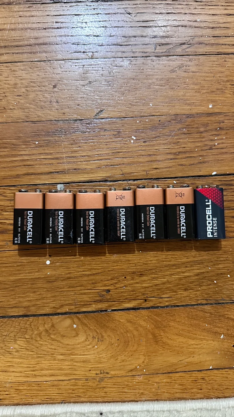 Duracell & Procell 9V Batteries