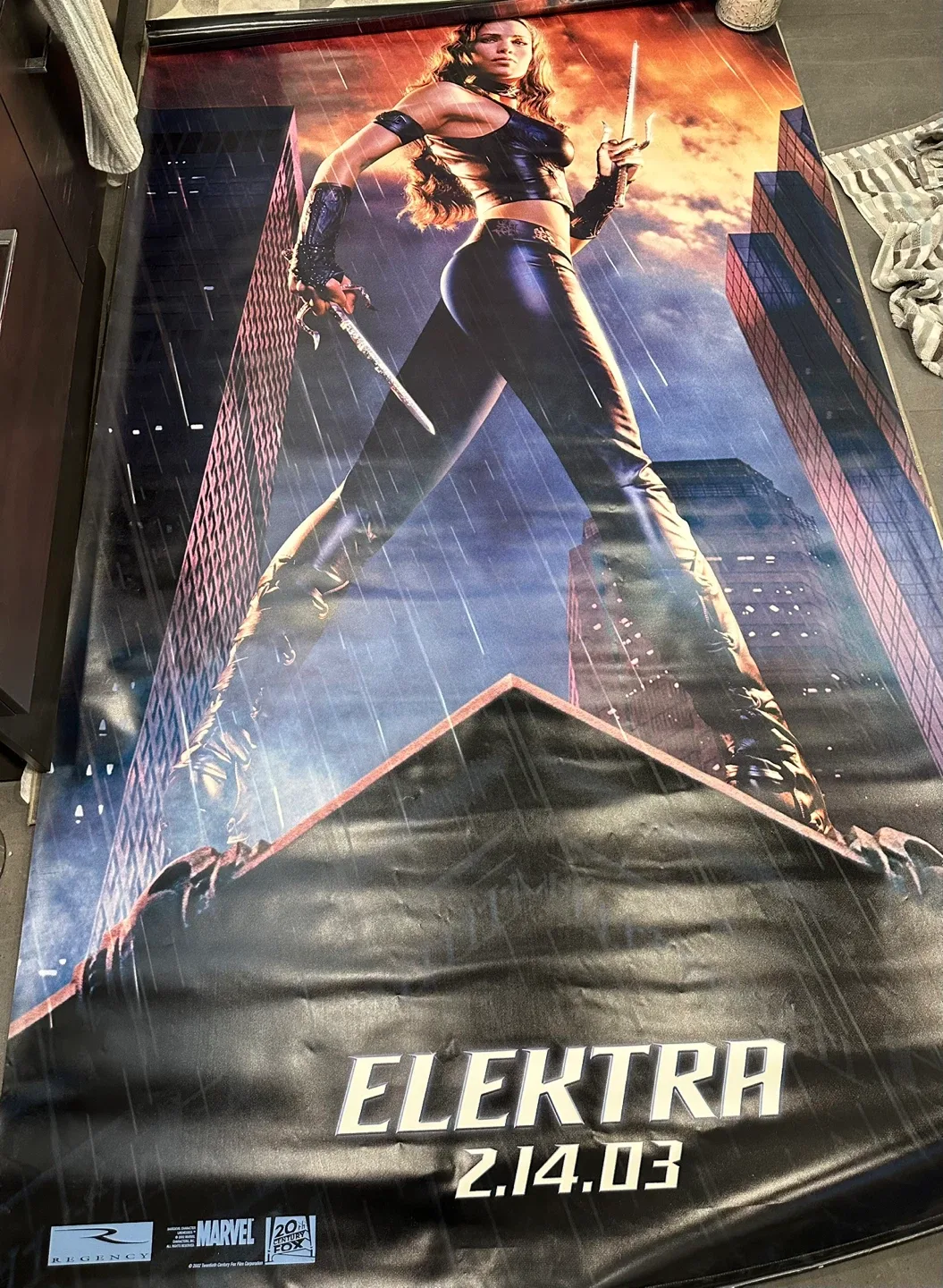 Rare 2002 Theatre Size Elektra Movie Poster