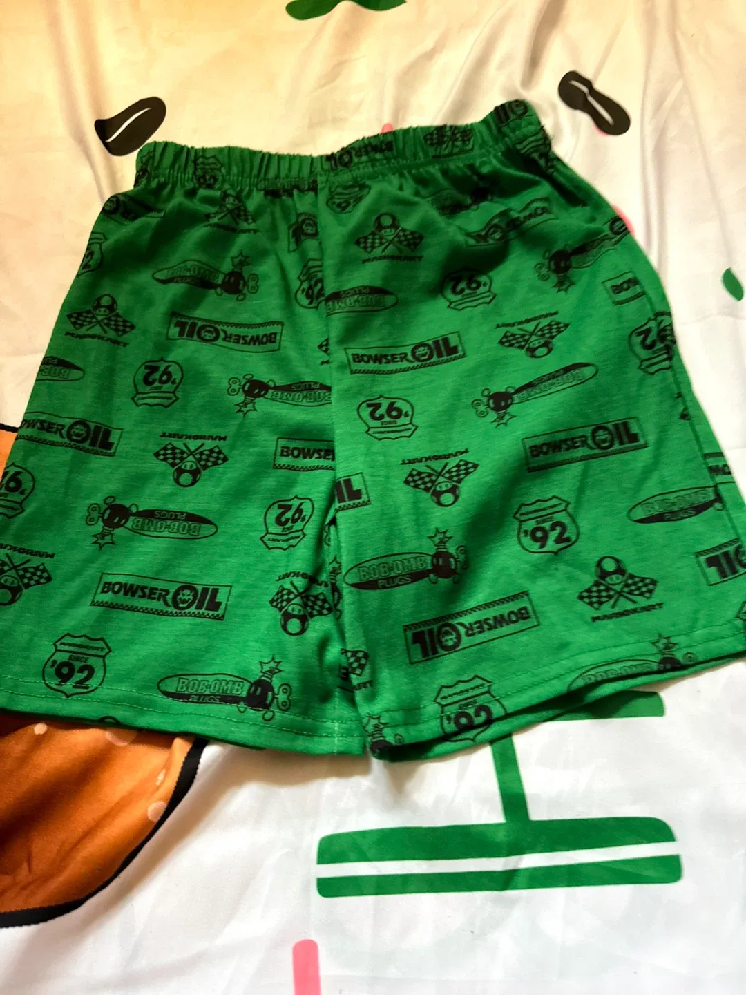 Mario Kart Bowser Oil Green Shorts