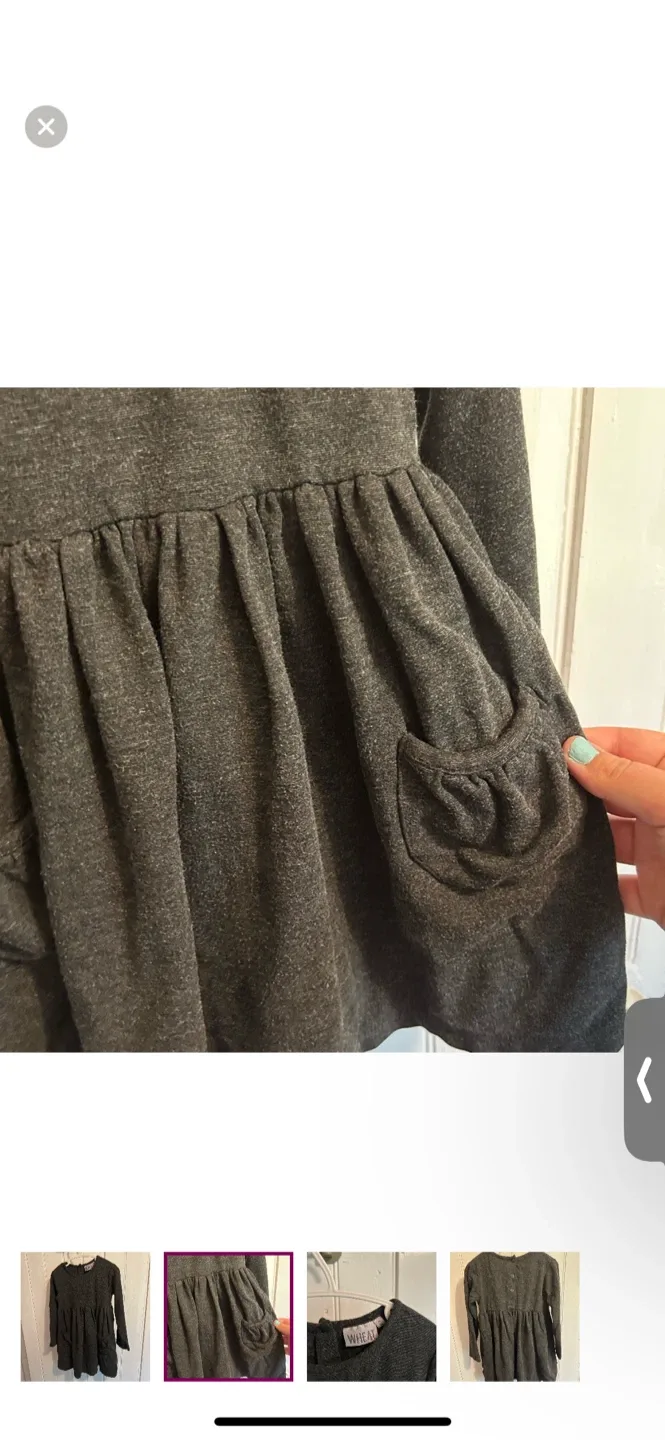 Wheat Grey Dress - Size 3Y image indicator(2)