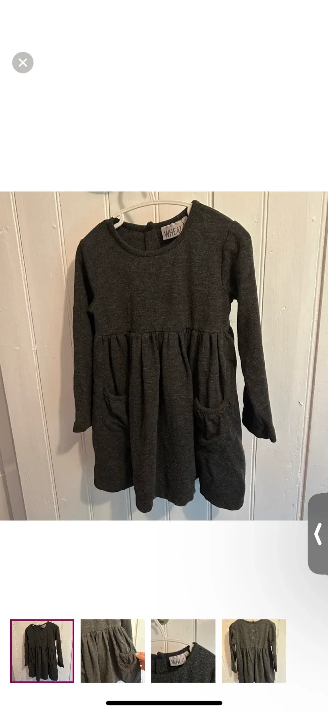 Wheat Grey Dress - Size 3Y
