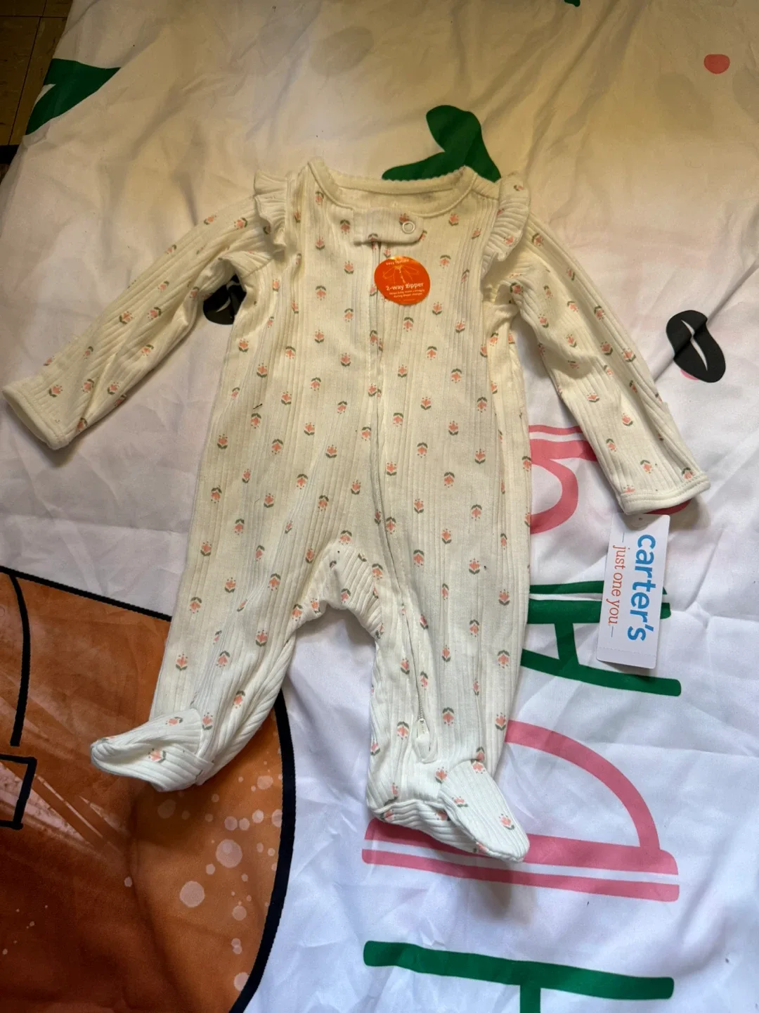 Carter's Floral Print Sleepsuit - New with Tags!