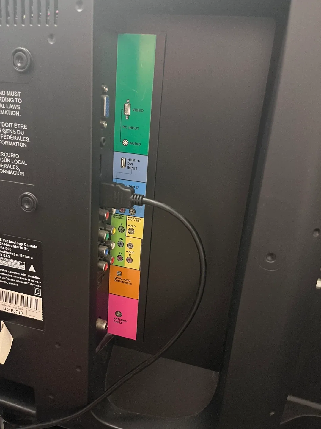 RCA 26” Black Flat Screen TV image indicator(5)