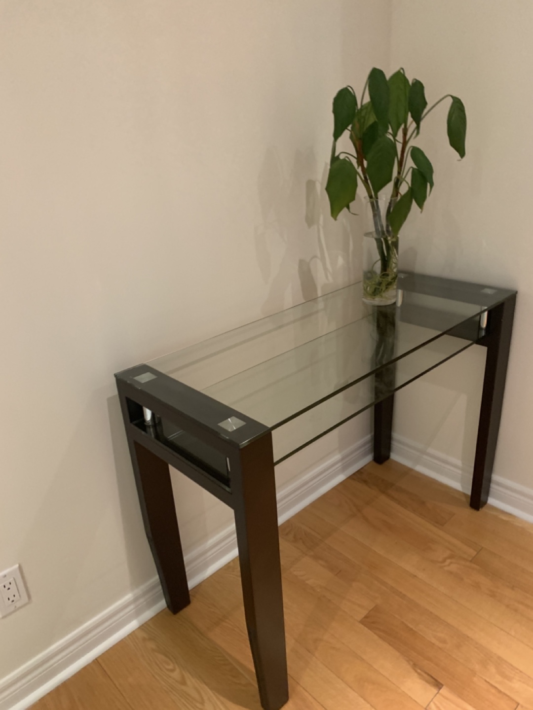 Glass Top Console Table - photo 2