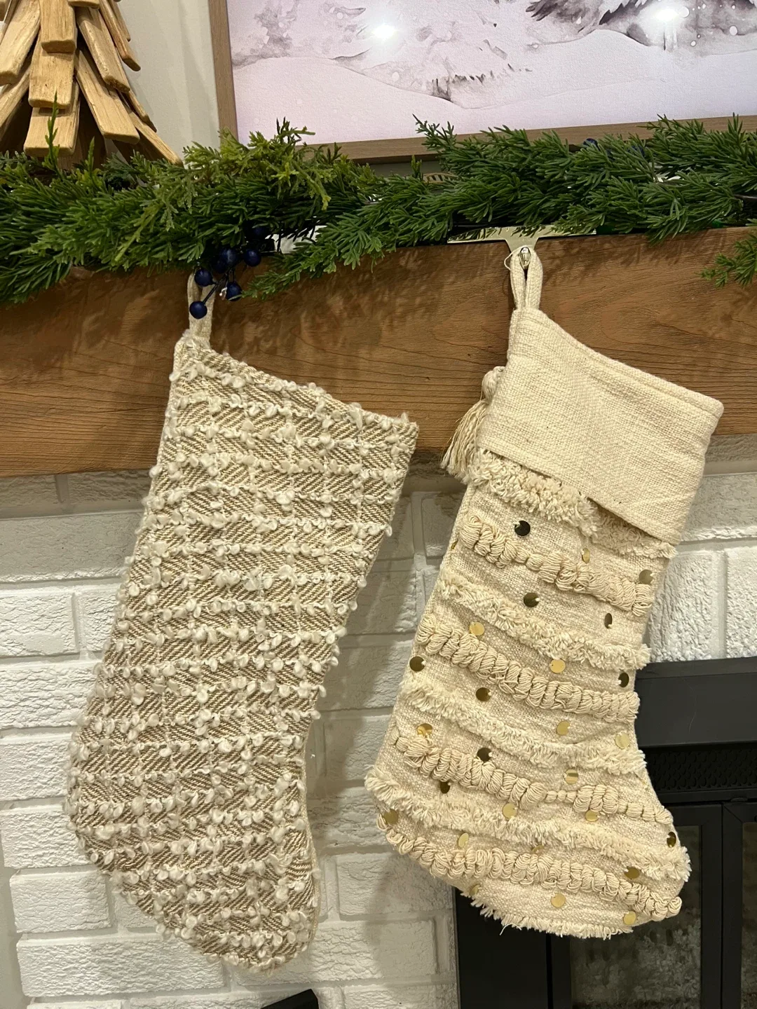 Decorative Christmas Stockings - Set of 2