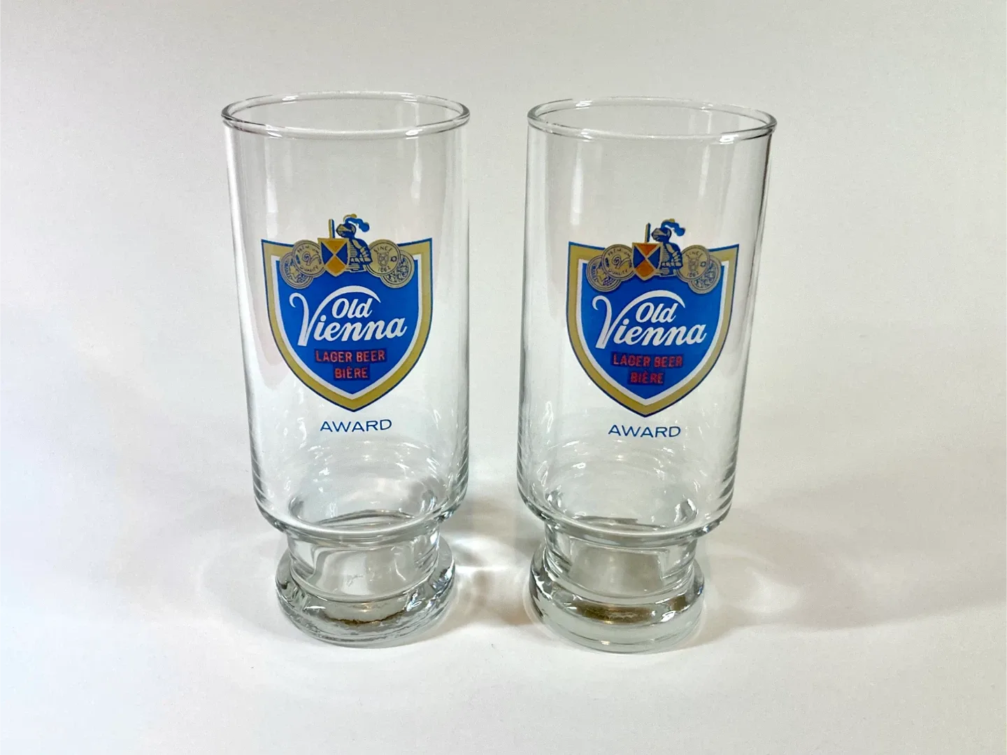 Vintage Old Vienna Lager Beer Glasses 1970s - Set of 2
