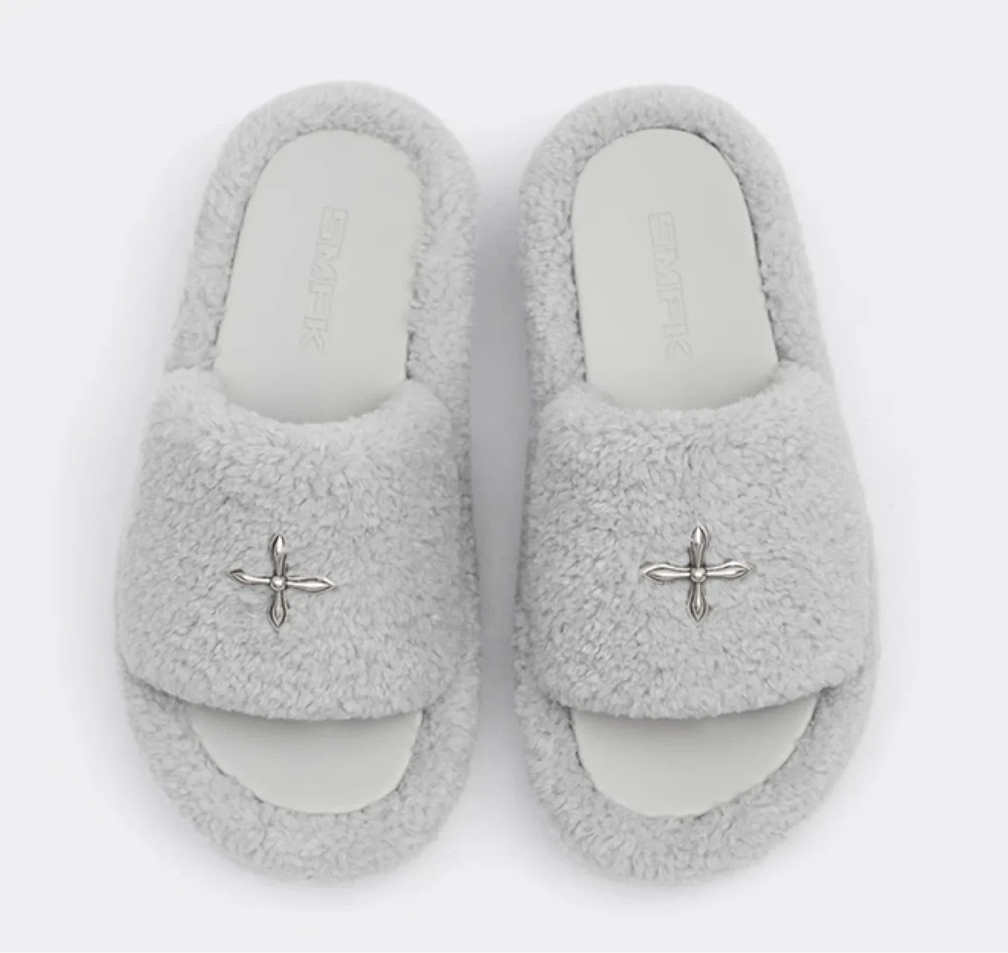SMFK Grey Sherpa Slippers