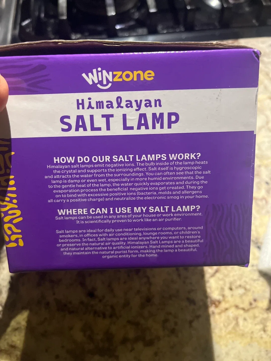 WinZone Himalayan Salt Lamp - New in Box image indicator(2)