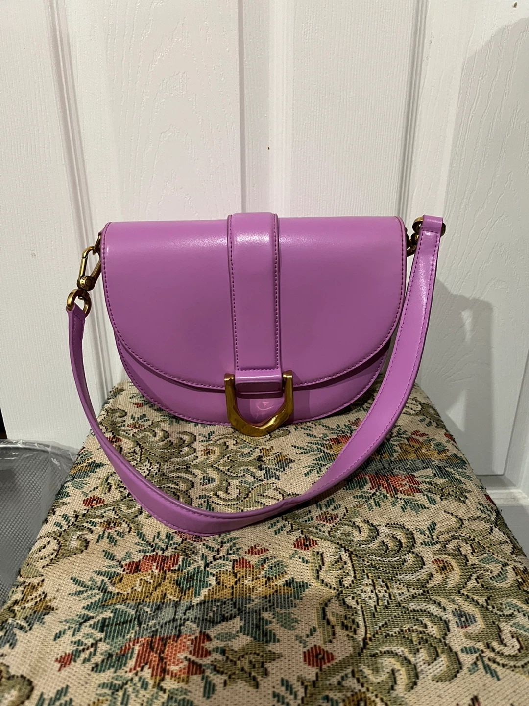 Charles & Keith Lavender Saddle Bag