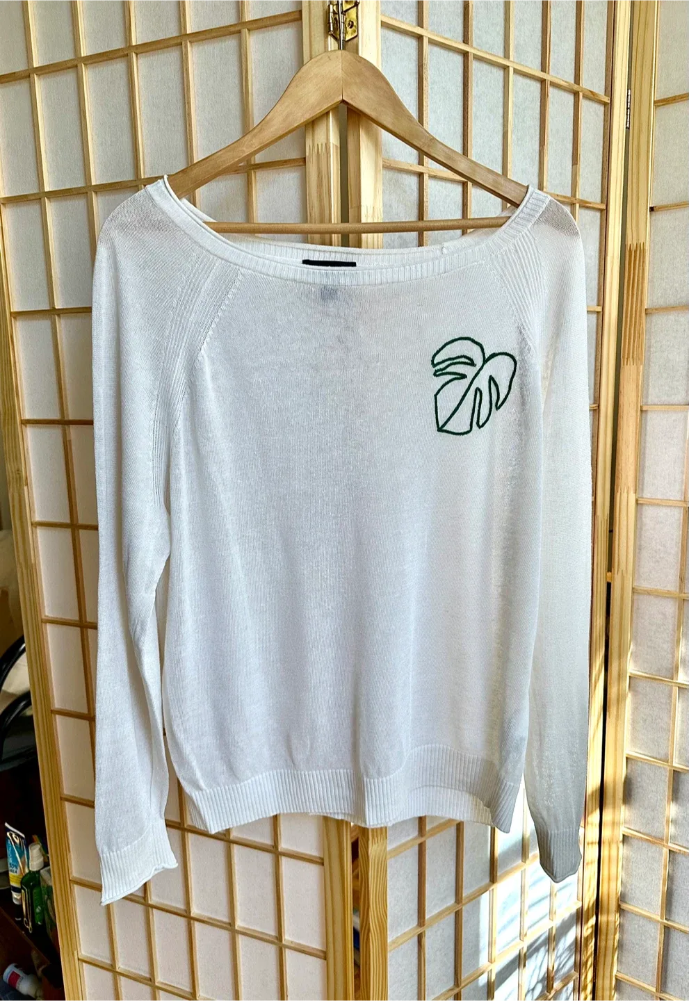 JCrew White Sweater size M