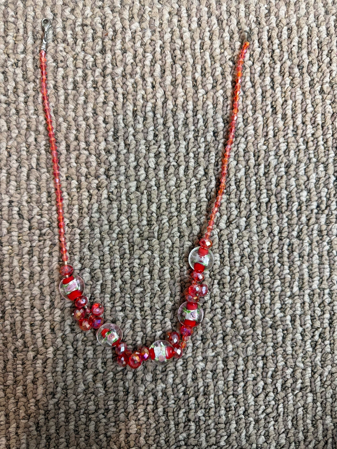 Red Beaded Necklace