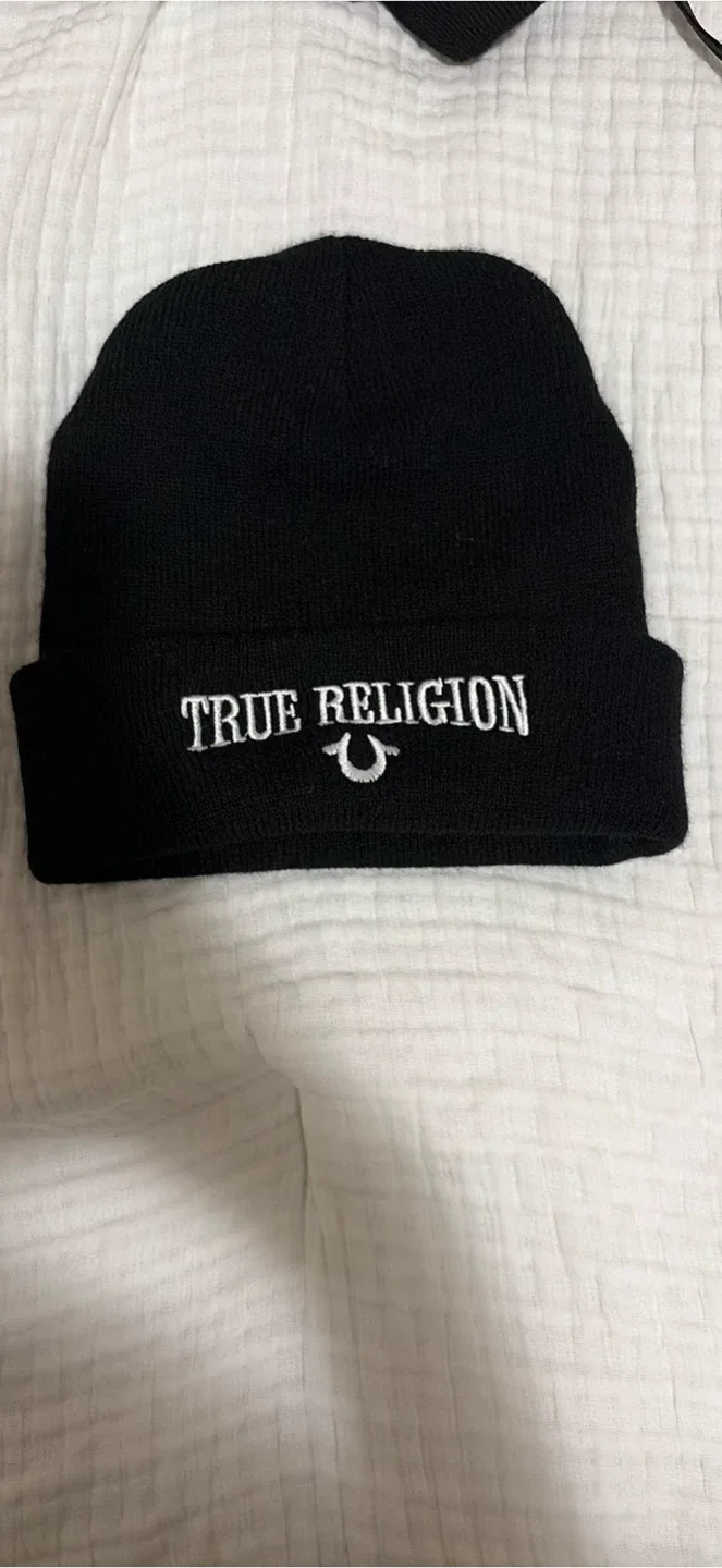 True Religion Black Beanie