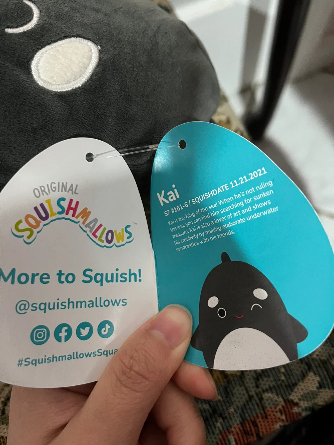 Squishmallows Orca Whale Plush - photo 3