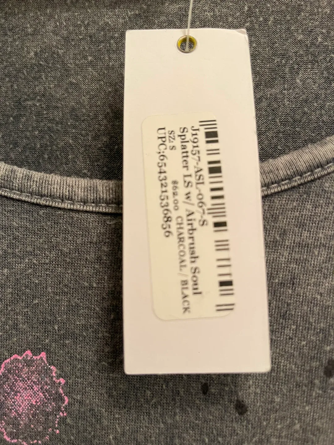 NEW SoulCycle Splatter LS Airbrush Soul Top - Size Small image indicator(3)