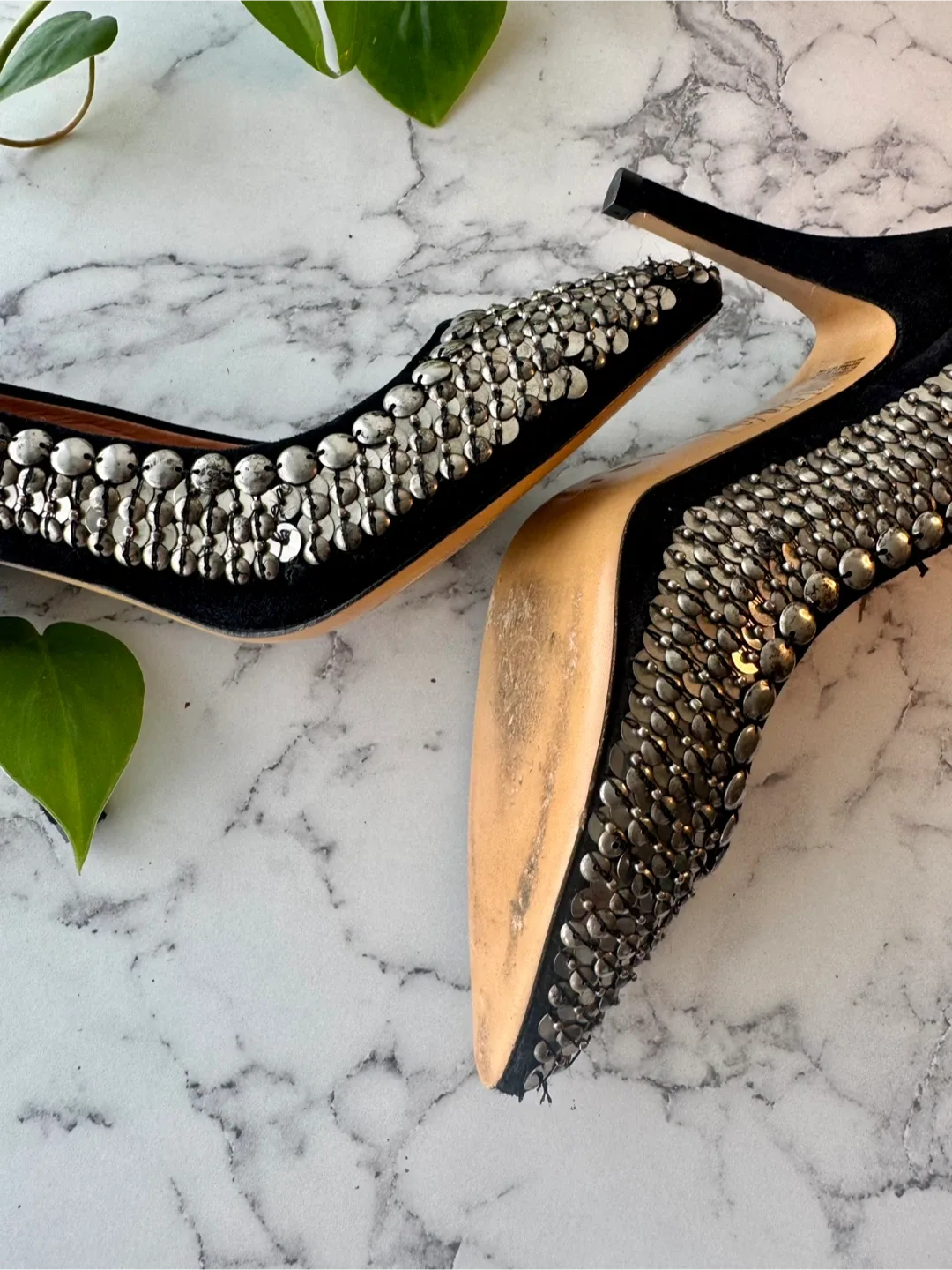 H&M x Isabel Marant Studded Black Suede Heels – Limited Edition image indicator(3)