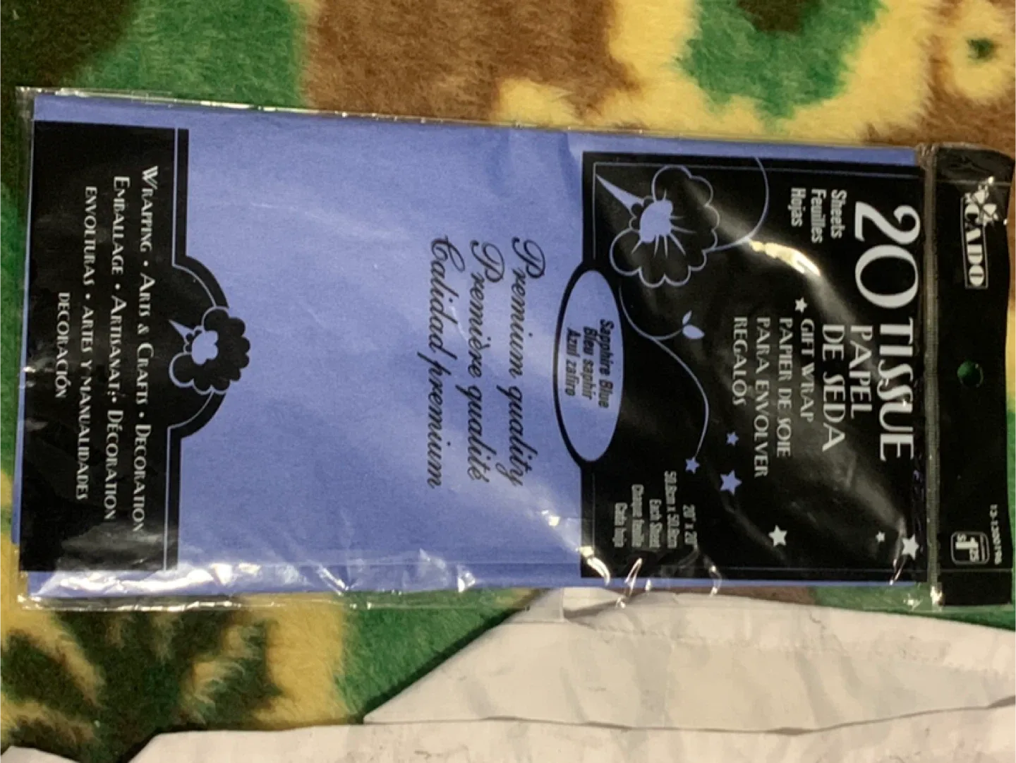 20 Sheets Sapphire Blue Tissue Paper