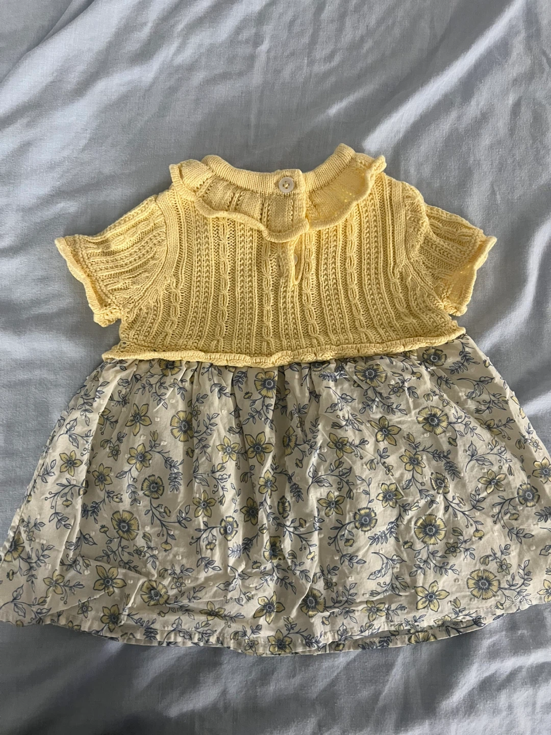 Yellow Floral Baby Dress - photo 2