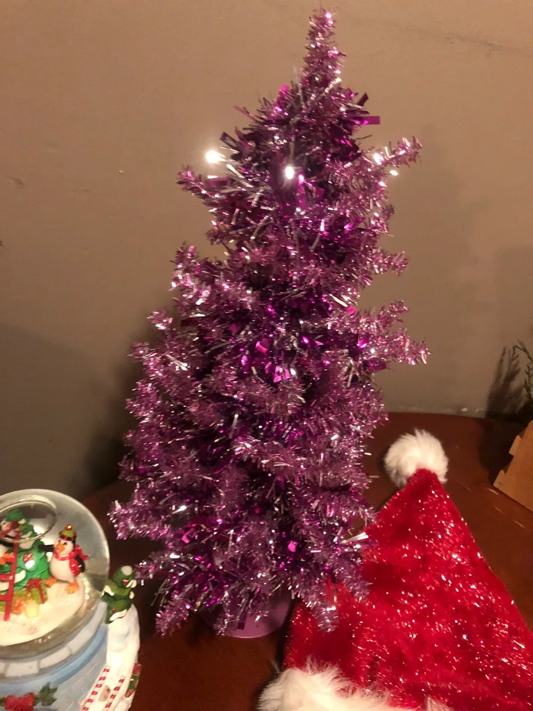 Purple Christmas Tree, Snowman Candle Holder & Decorations etc image indicator(7)
