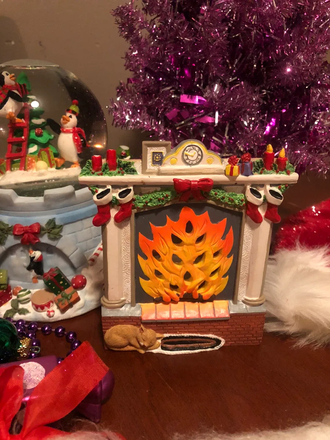 Purple Christmas Tree, Snowman Candle Holder & Decorations etc image indicator(2)