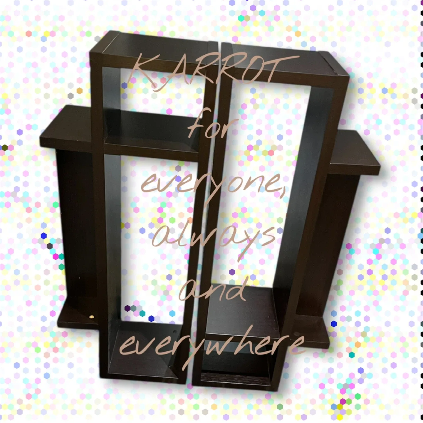 Dark Brown Wooden Shelving Units