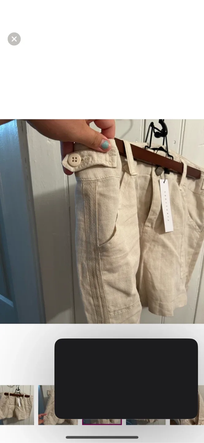 Sanctuary Beige Linen Shorts - Size 28 image indicator(3)