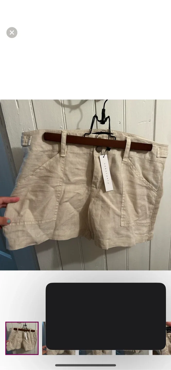 Sanctuary Beige Linen Shorts - Size 28