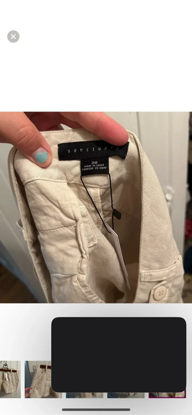 Sanctuary Beige Linen Shorts - Size 28 image indicator(5)