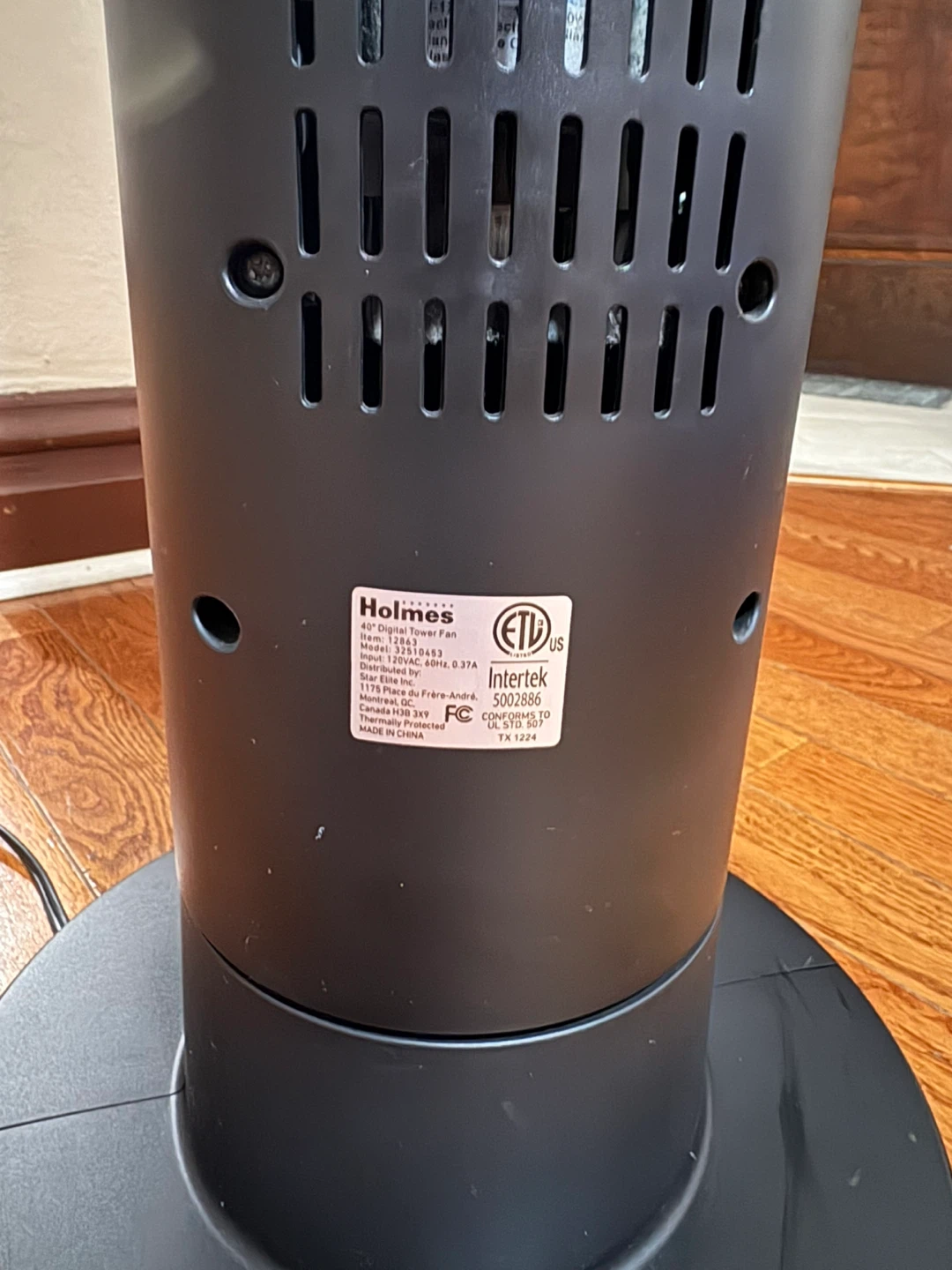 Holmes 40" Black Tower Fan - photo 5