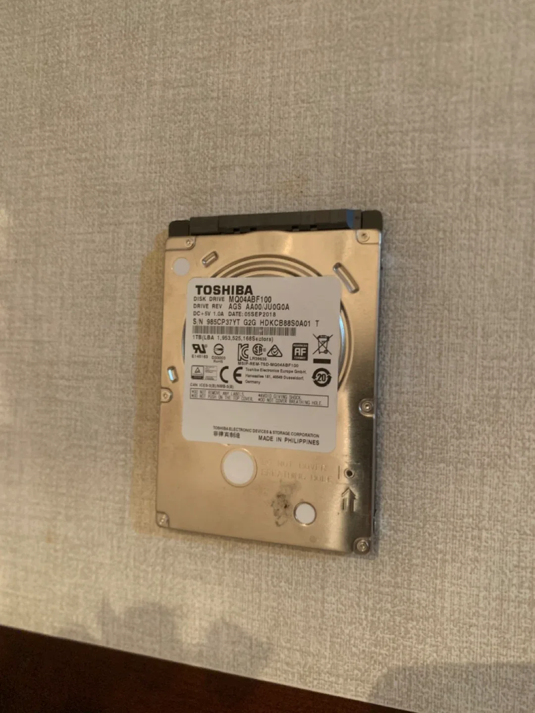 Toshiba MK6475GSXF HDD 1TB