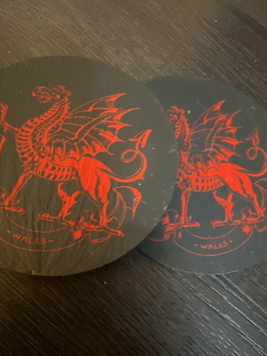 Wales Dragon Slate Coasters (Set of 2) image indicator(3)