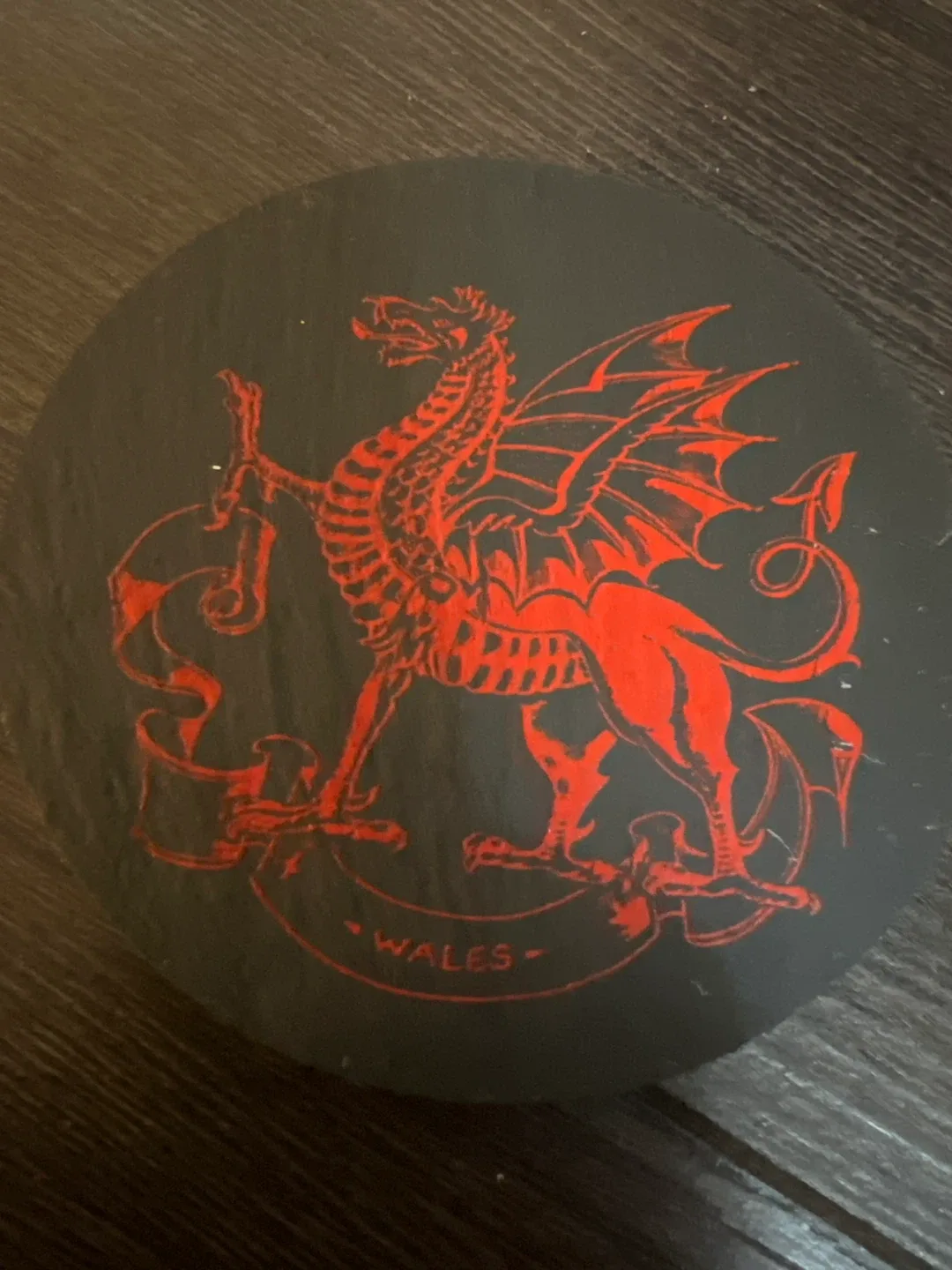 Wales Dragon Slate Coasters (Set of 2)