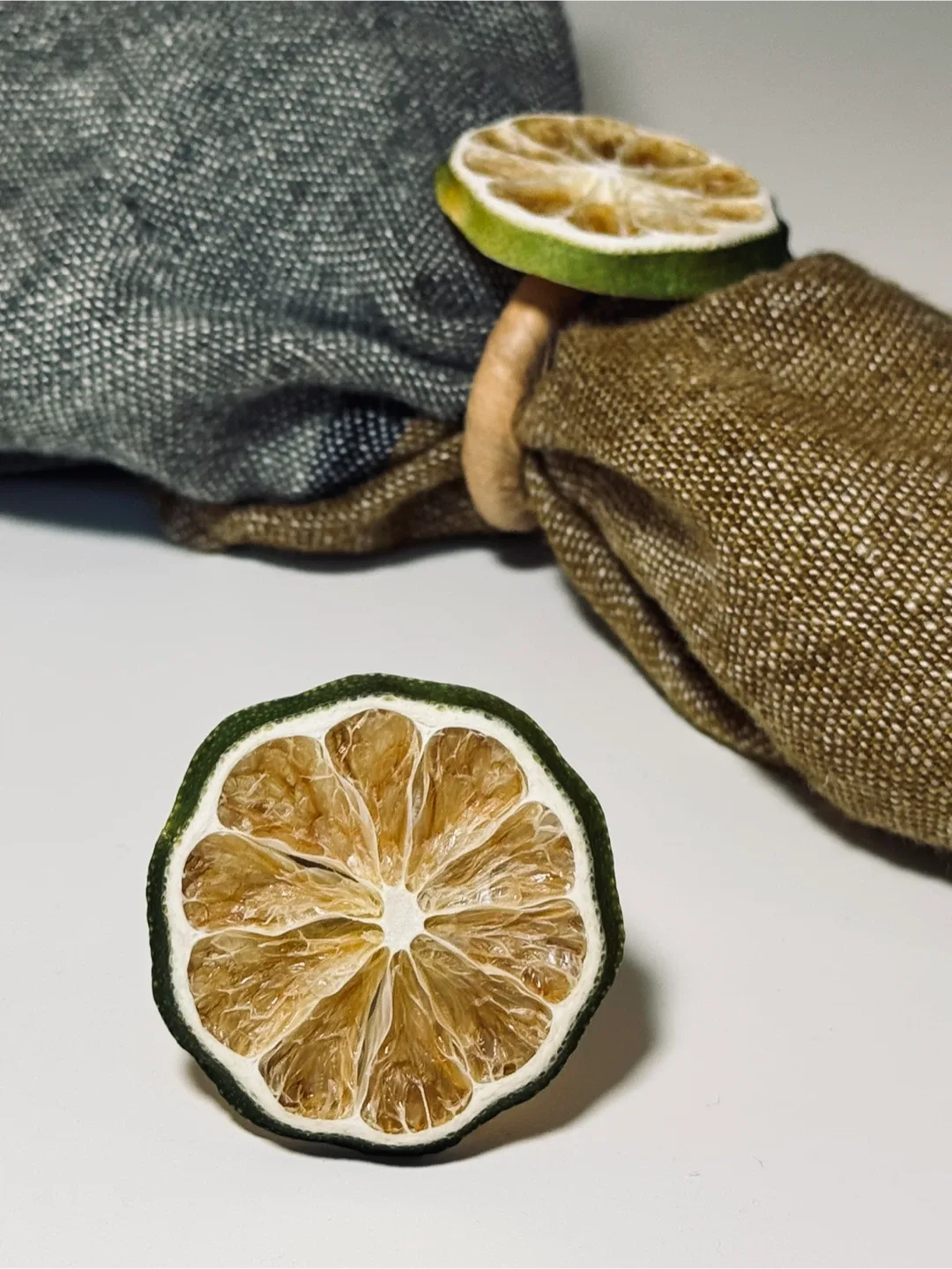 Handmade Napkin Rings with Dried Citrus