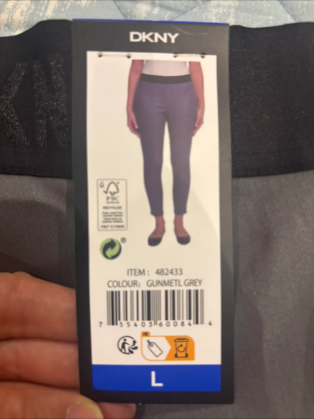 DKNY Gunmetl Grey Leggings - Size L