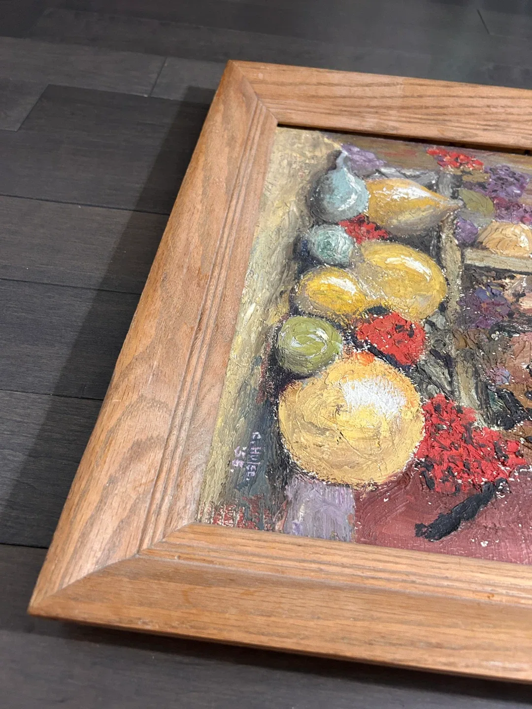 Vintage Framed Fruit Still Life Painting image indicator(3)