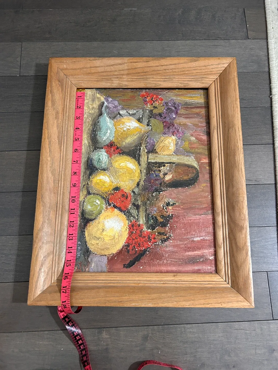 Vintage Framed Fruit Still Life Painting image indicator(2)