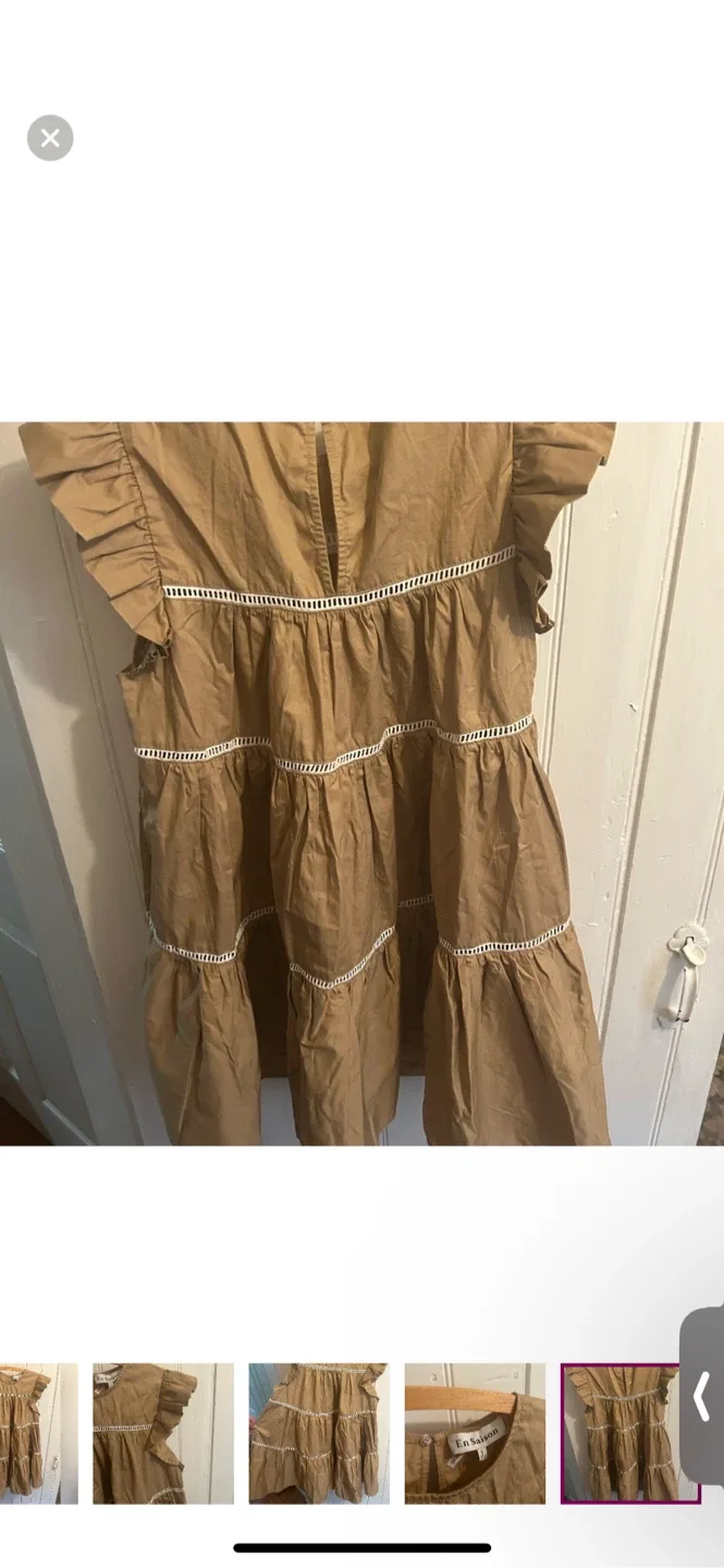 En Saison Tiered Mini Dress - Size Small image indicator(5)